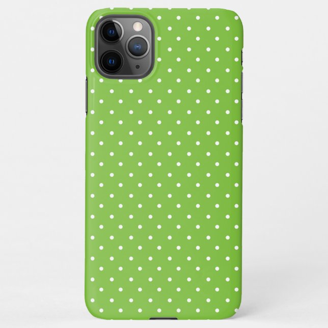 Seamless  bright lime polka dot pattern  iPhone hülle (Rückseite)