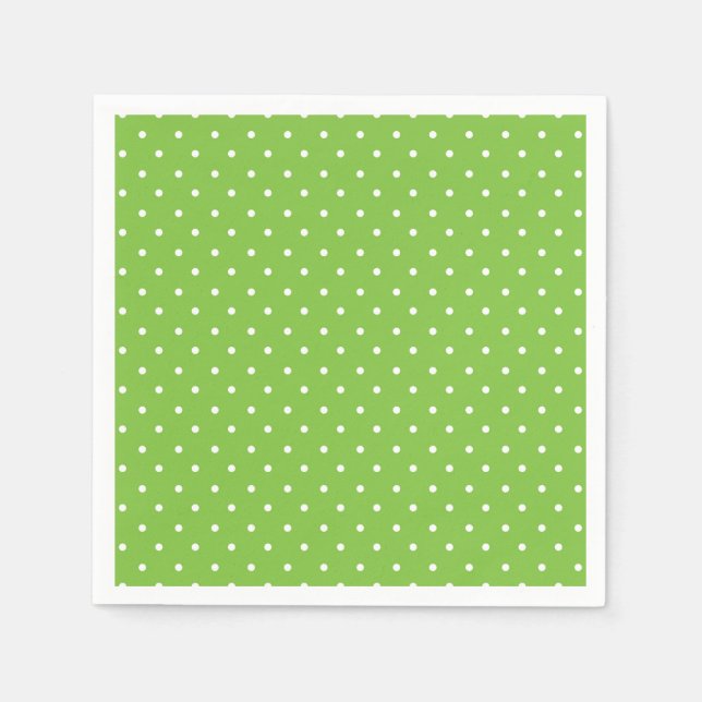 Seamless  bright lime polka dot pattern  serviette (Vorderseite)