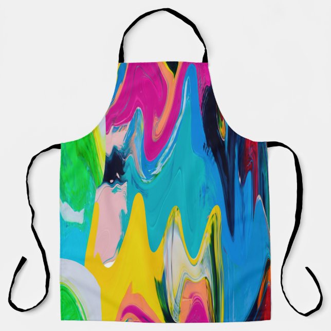 Seamless colorful abstract pattern, watercolor wal schürze (Vorderseite)