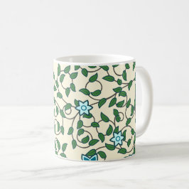 Seamless floral pattern on beige background kaffeetasse