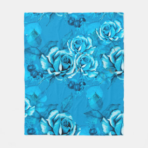 Seamless Floral Pattern. Watercolor elements. Mode Fleecedecke