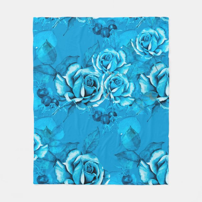 Seamless Floral Pattern. Watercolor elements. Mode Fleecedecke (Vorderseite)
