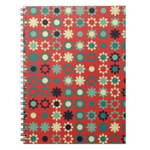 Seamless floral pattern with colored elements, vi notizblock