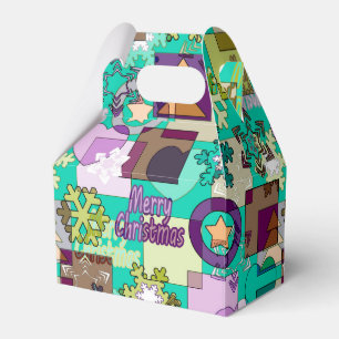 Seamless Fröhliche Weihnachten Schneeflocke dunkel Geschenkschachtel