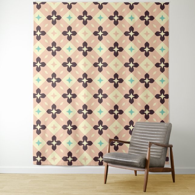 Seamless geometric floral  pattern wandteppich (Beispiel)