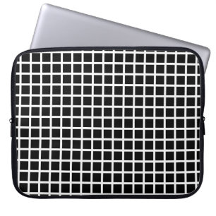 Seamless geometric pattern. Black square on white  Laptopschutzhülle
