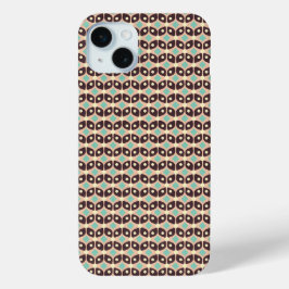 Seamless geometric pattern in dark brown leaf  Case-Mate iPhone hülle