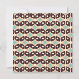 Seamless geometric pattern in dark brown leaf  dankeskarte
