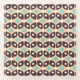 Seamless geometric pattern in dark brown leaf  glasuntersetzer