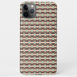 Seamless geometric pattern in dark brown leaf  iPhone 11Pro max hülle