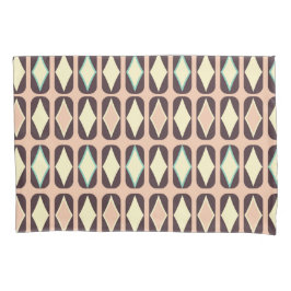 Seamless geometric pattern in dark brown leaf  kissenbezug