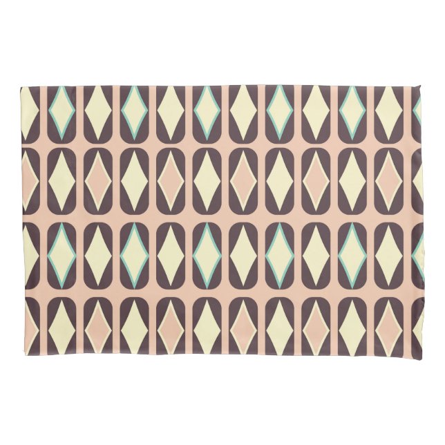 Seamless geometric pattern in dark brown leaf  kissenbezug (Vorderseite-Links)