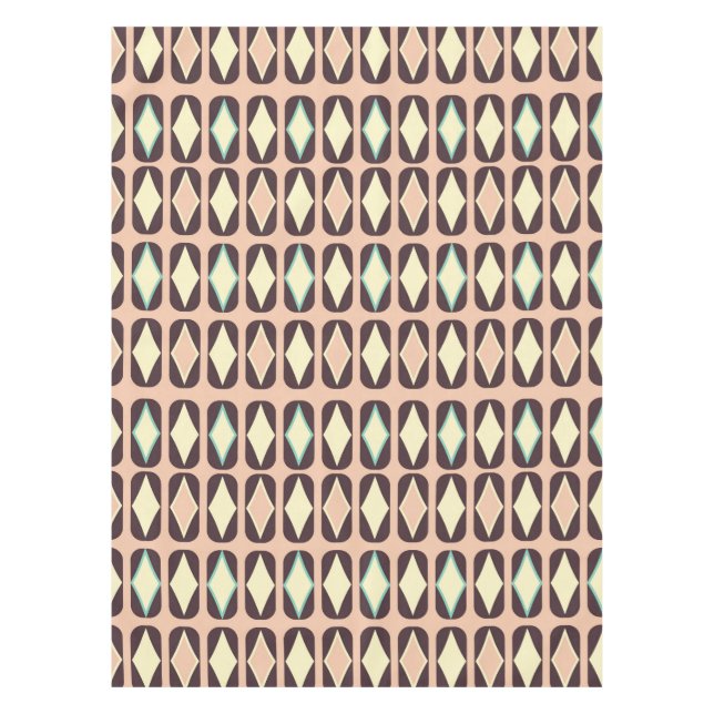 Seamless geometric pattern in dark brown leaf  tischdecke (Vorderseite)