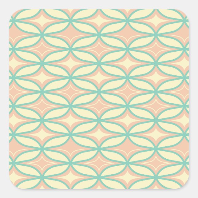  Seamless geometric pattern in diamond shapes  Quadratischer Aufkleber (Vorderseite)