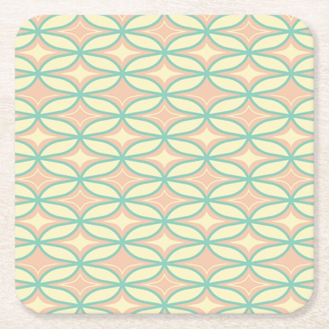  Seamless geometric pattern in diamond shapes  Rechteckiger Pappuntersetzer (Vorderseite)
