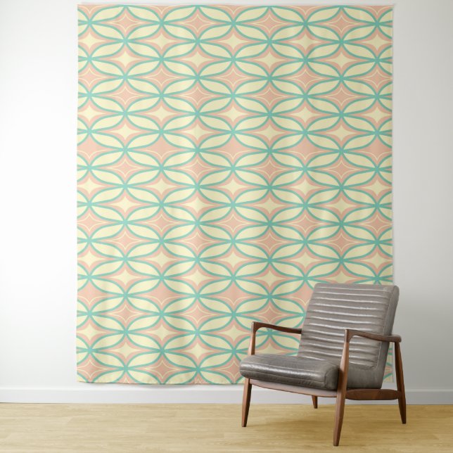  Seamless geometric pattern in diamond shapes  Wandteppich (Beispiel)