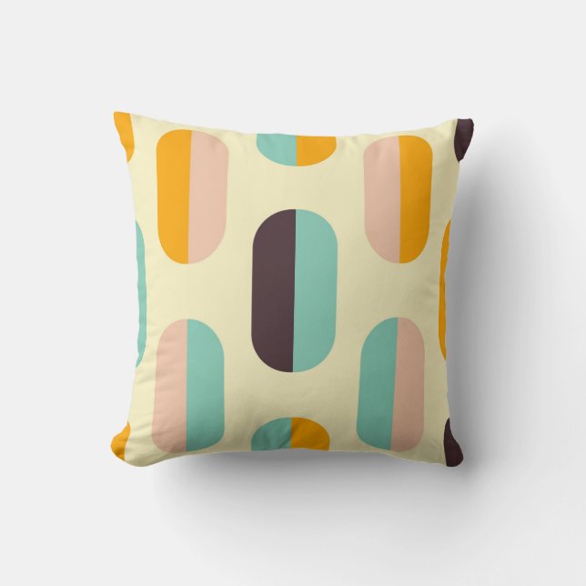 Seamless geometric pattern in retro vibes kissen (Vorderseite)
