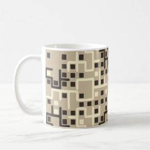 Seamless geometric pattern with colored elements, kaffeetasse