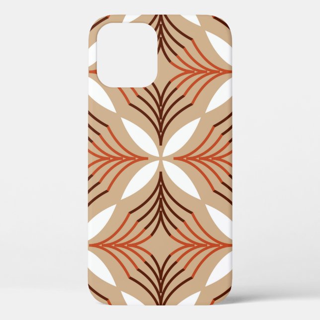 Seamless geometric pattern with flowers Case-Mate iPhone hülle (Rückseite)