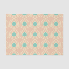 Seamless geometric pattern with teal pentagons seidenpapier