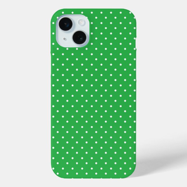 Seamless green background polka dot pattern Case-Mate iPhone hülle (Rückseite)