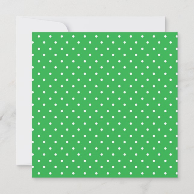 Seamless green background polka dot pattern dankeskarte (Vorderseite)