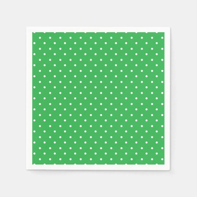 Seamless green background polka dot pattern serviette (Vorderseite)