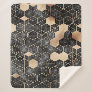 Seamless grungon hexagon Muster isometrische Geome Sherpadecke