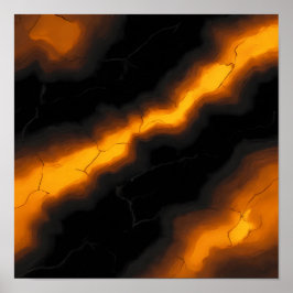 Seamless High-Contrast Molten Tiling Pattern Poster