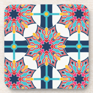 Seamless Islamic Art Colorful Getränkeuntersetzer