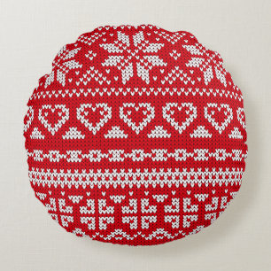 Seamless knitting pattern rundes kissen