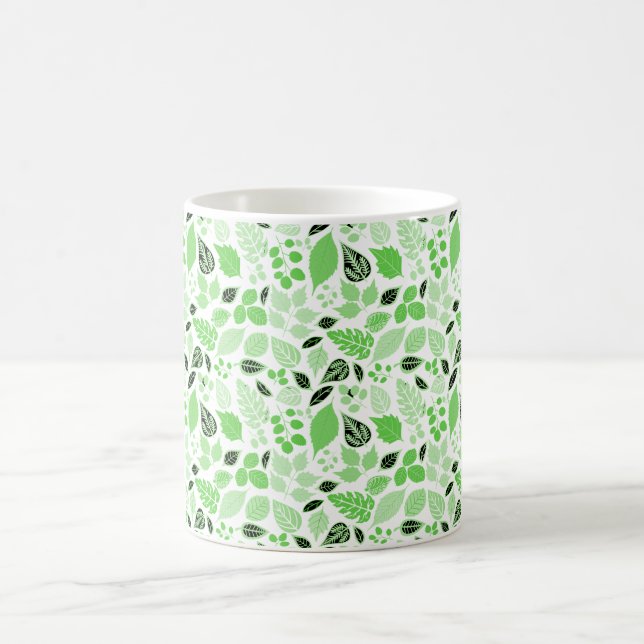 Seamless Leaf Pattern Kaffeetasse (Mittel)