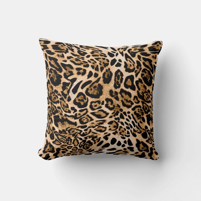 Seamless leopard texture, animal skin kissen (Vorderseite)