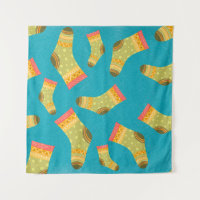 Seamless linear pattern with socks. The illustrati