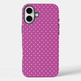 Seamless magenta background polka dot pattern iPhone 16 plus hülle