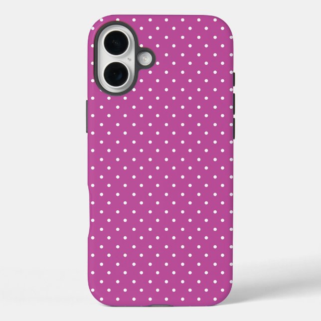Seamless magenta background polka dot pattern Case-Mate iPhone hülle (Rückseite)