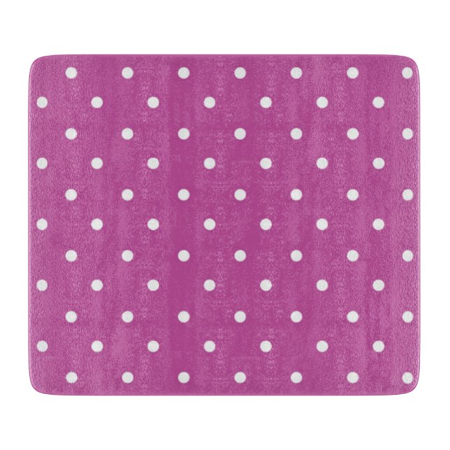 Seamless magenta background polka dot pattern schneidebrett (Vorderseite)