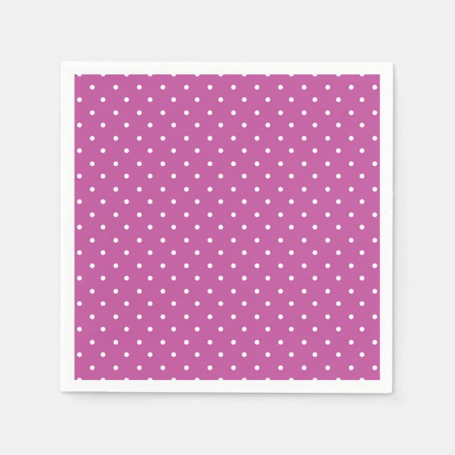 Seamless magenta background polka dot pattern serviette (Vorderseite)