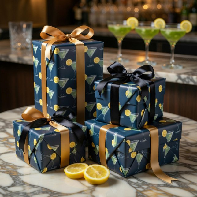 Seamless Margarita Cocktail Muster Geschenkpapier (Von Creator hochgeladen)