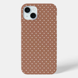 Seamless medium brown polka dot pattern Case-Mate iPhone hülle