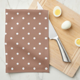 Seamless medium brown polka dot pattern geschirrtuch