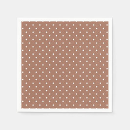 Seamless medium brown polka dot pattern serviette