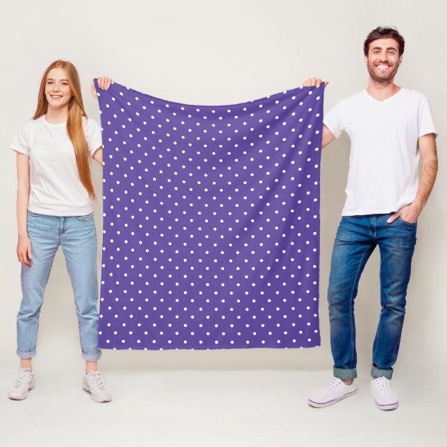 Seamless  medium purple polka dot pattern fleecedecke (Beispiel)