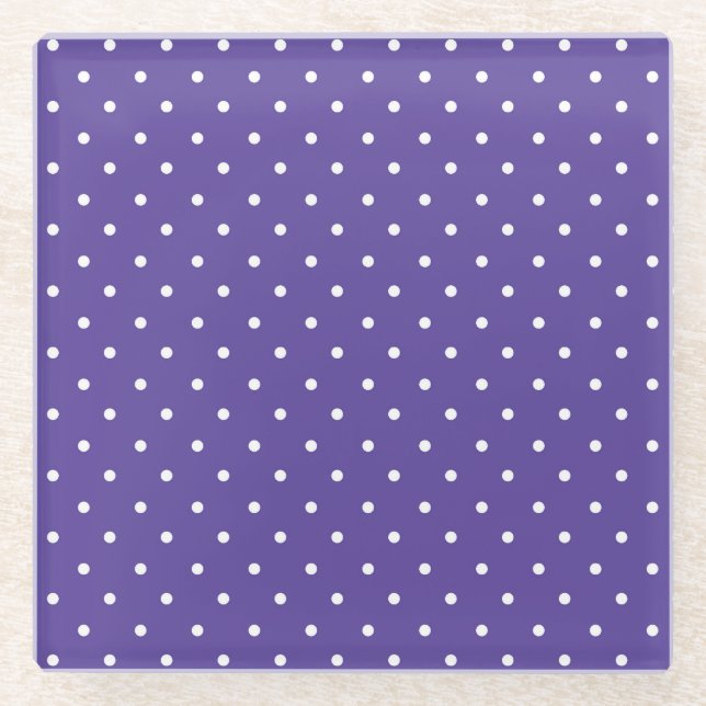 Seamless  medium purple polka dot pattern glasuntersetzer (Vorderseite)