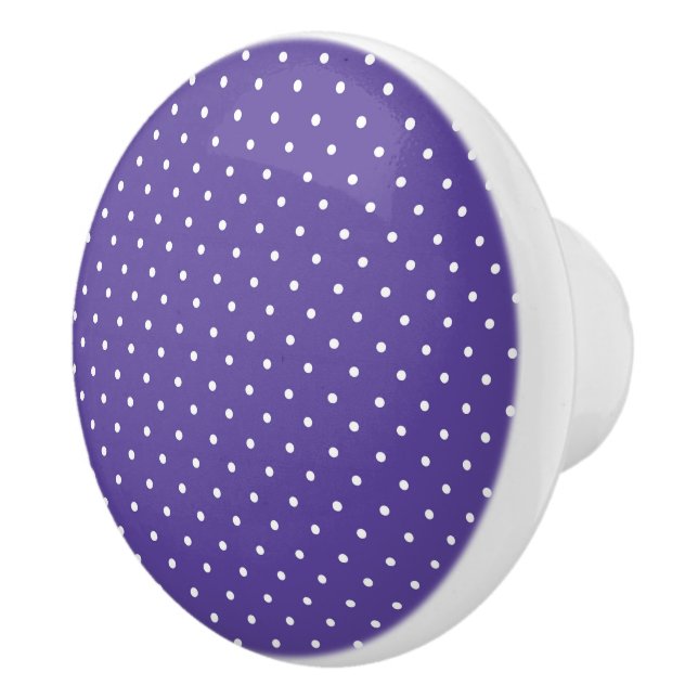 Seamless  medium purple polka dot pattern keramikknauf (Rechts)