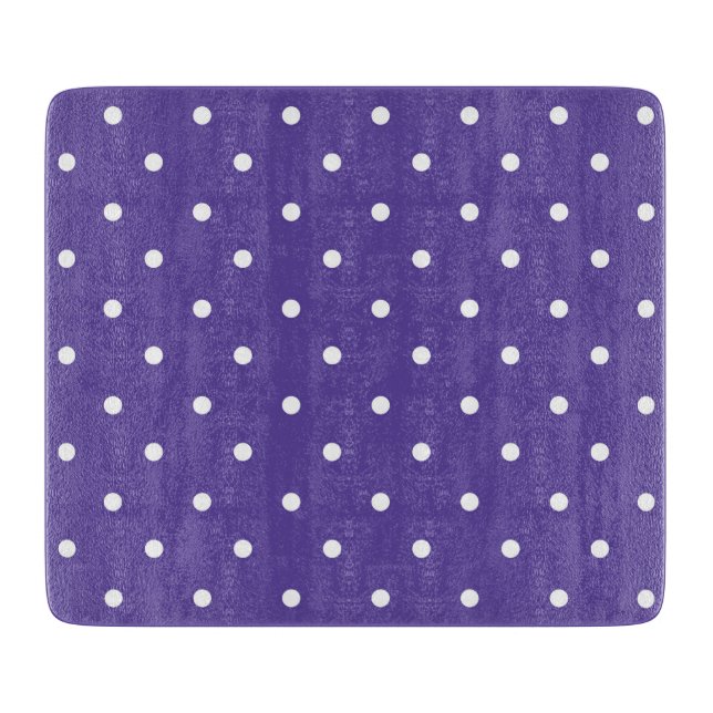 Seamless  medium purple polka dot pattern schneidebrett (Vorderseite)