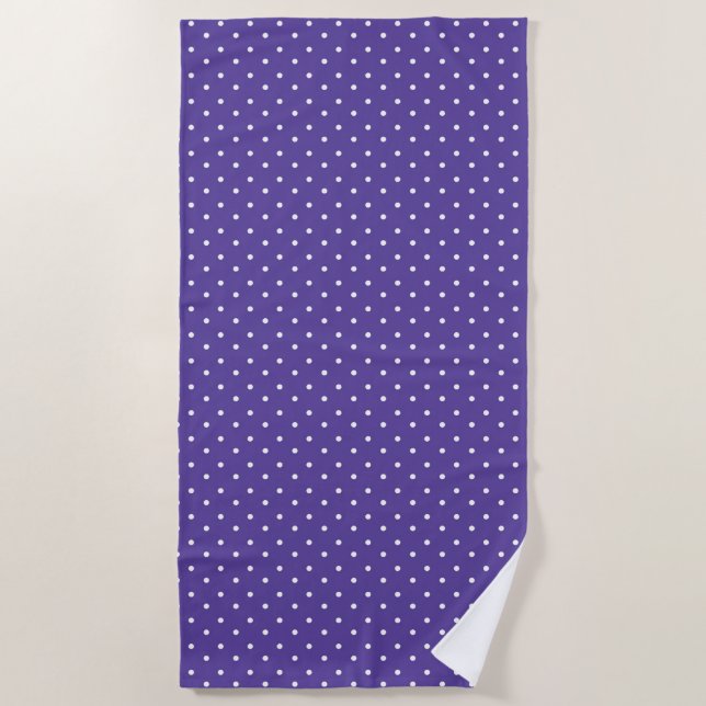 Seamless  medium purple polka dot pattern strandtuch (Vorderseite)
