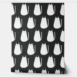 Seamless minimalist vector pattern of funny white  tapete