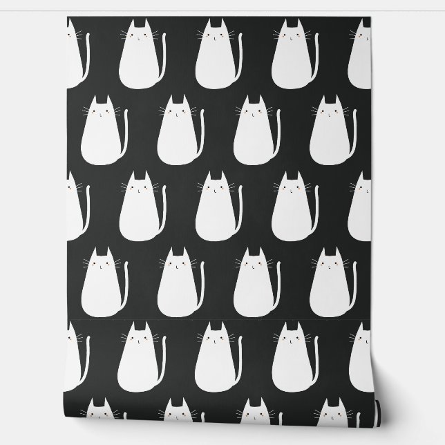 Seamless minimalist vector pattern of funny white  tapete (Abrollen)