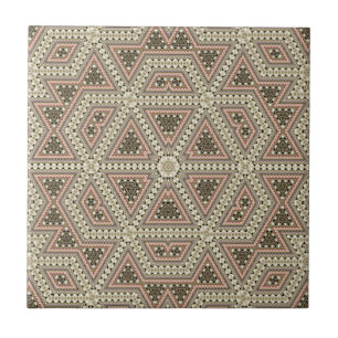 Seamless-Mosaik-abstrakt-Kaleidoskop-Beige-Triang Fliese